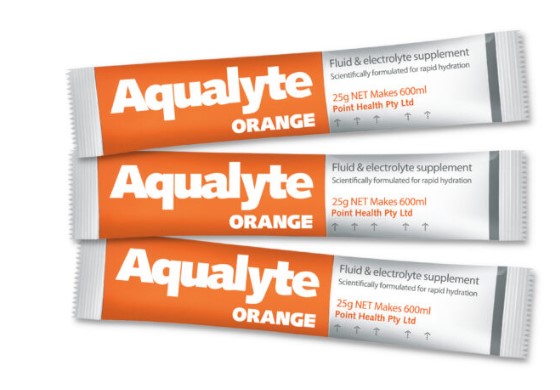 Aqualyte 25g Sachets - Box 50, Orange Flavour A-O25G50S Hydrolyte's Aqualyte