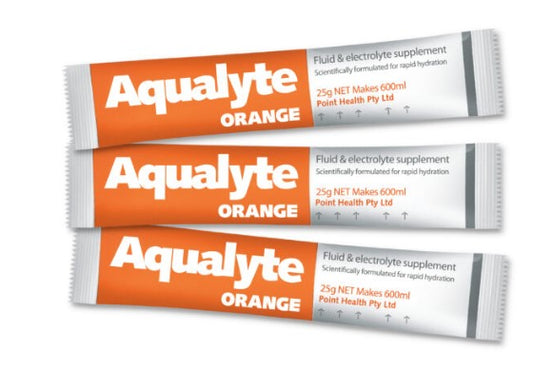 Aqualyte 25g Sachets Box 10, Orange Flavour A-O25G10R Hydrolyte's Aqualyte