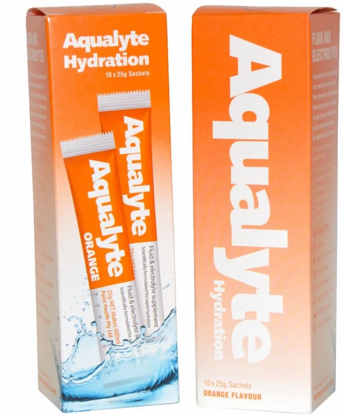 Aqualyte 25g Sachets Box 10, Orange Flavour A-O25G10R Hydrolyte's Aqualyte