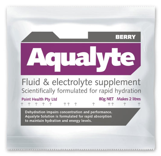 Aqualyte Electrolyte Powder Berry Flavoured Sachets 80g x 20 A-B80G20S Hydrolyte's Aqualyte