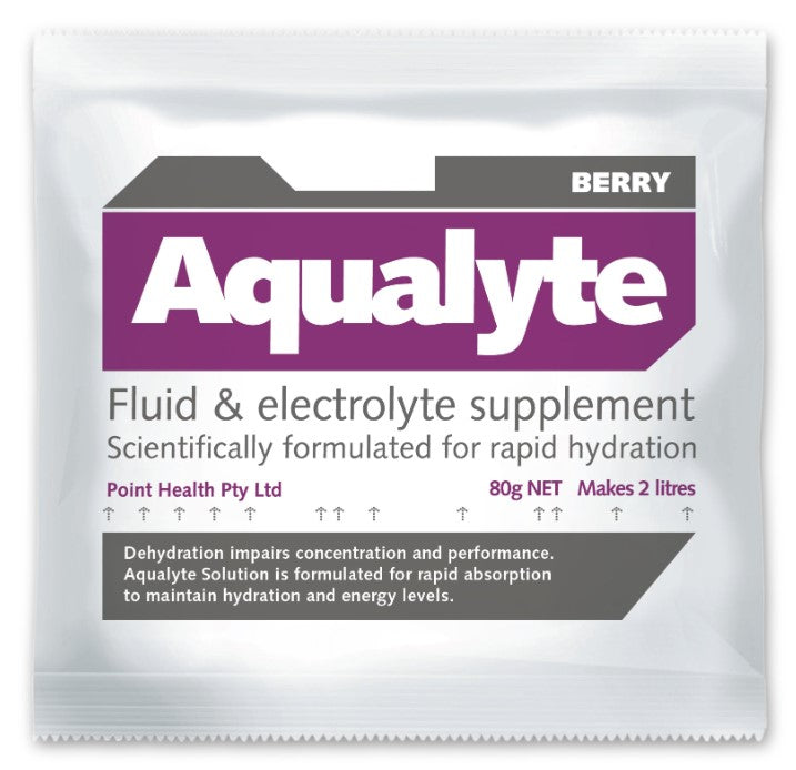 Aqualyte Electrolyte Powder Berry Flavoured Sachets 80g x 100 A-B80G100L Hydrolyte's Aqualyte