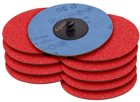 Geiger 75mm Quick-Lock Ceramic Sanding Disc 10 Pack 120 Grit AB22013S120CP Sanding Disc Geiger