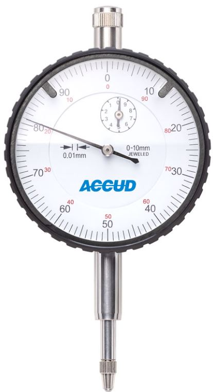 Accud 10mm Metric Jeweled Bearing Dial Indicator AC-222-010-11 Dial Accud