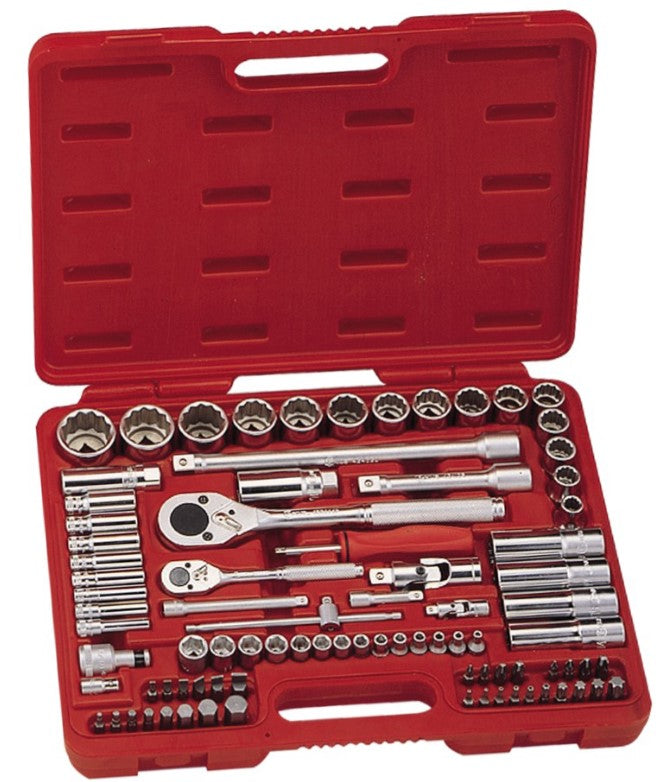 Genius Tools 87 Piece 1/4" & 1/2" Dr. Metric Hand Socket & Bit Set (6 pt. & 12 pt.) AC-2487 Pick Up In Store Socket Set Genius