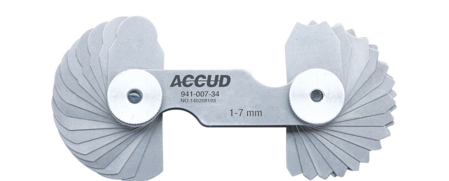 Accud 1-7mm Radius Gauge AC-941-007-34 gauge Accud