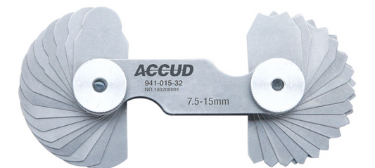 Accud 7.5-15mm Radius Gauge AC-941-015-32 gauge Accud