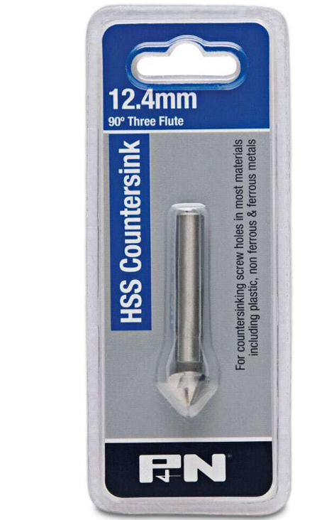 P&N Workshop 12.4mm 90° Countersink Bit Three Flute – HSS-107CS0124 Drill Bit P&N