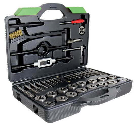 Bristol 42 Piece Metric Tap and Die Set: General Purpose TSM42 Taps Carbon Bristol