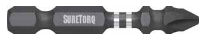 Suretorq Magnetic Impact Power Bit PH1 50mm 2 Pack 01120201M Impact Tools Suretorq