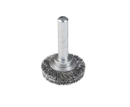 Union Industrial Round Spindle Crimped Wire Wheel Brush 25mm x 8W ASW ...