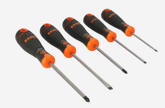 Bahco Fit Slotted Phillips Screwdriver Set with Rubber Grip - 5 Pcs B219.005 screwdriver BAHCO