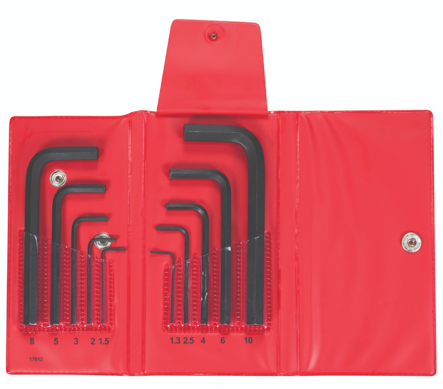 Bondhus 10 Pce Metric Short Hex Key L Wrench Wallet Set BD00009 Hex Key Bondhus