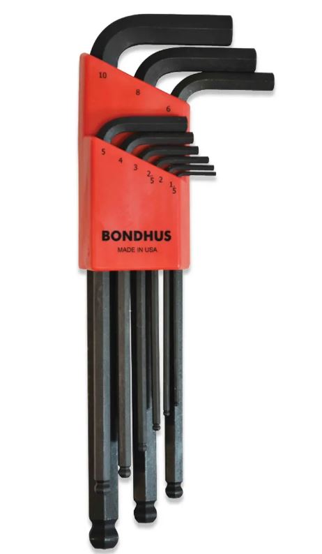 Bondhus Set 9 piece Long Ball End Hex Key 1.50mm BD10999 wrench key Bondhus