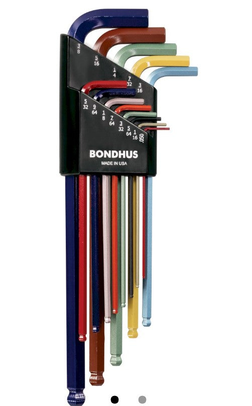 Bondhus Ball End L-Wrench Allen Key Set 1.5-10mm 9 Piece BD69499 wrench key Bondhus