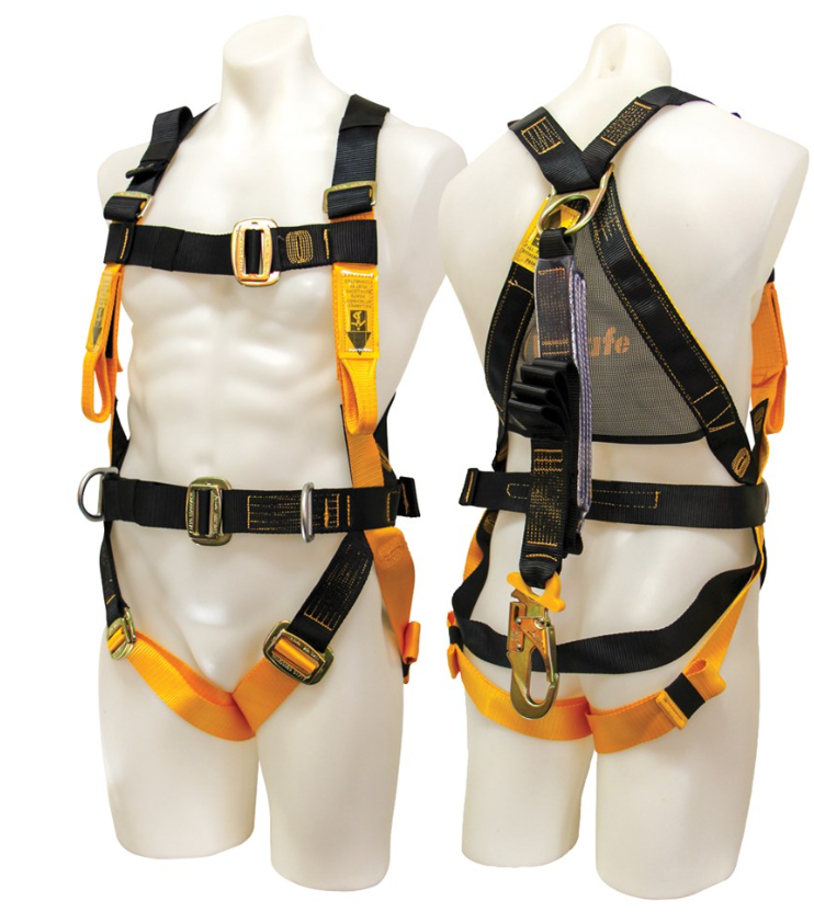 B-Safe All Purpose Fall Arrest Harness with Side D Rings and 2M Lanyard BH01112 Safety Harness B-Safe