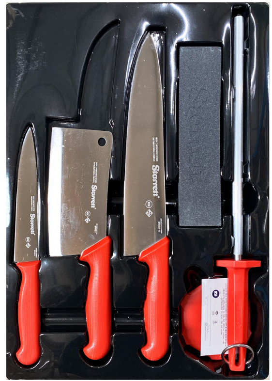 Starrett 6 pc BBQ Professional Knife Set “ Chef” BKK-6R3 Knife Starrett