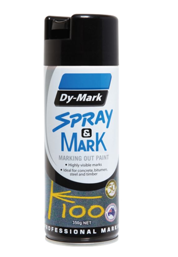 Dy-Mark BLACK Spray & Mark Spray Can 350g 40013501 Pick Up In Store Paint Dy-Mark