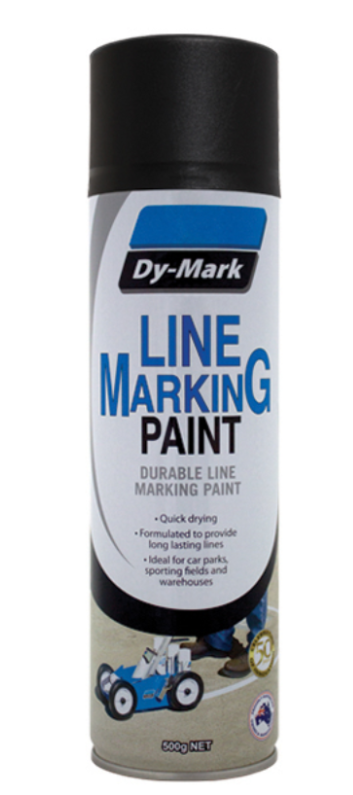 Dy-Mark Line Marking Matt Black Aerosol 500gm 41015001 Dy-Mark Dy-Mark