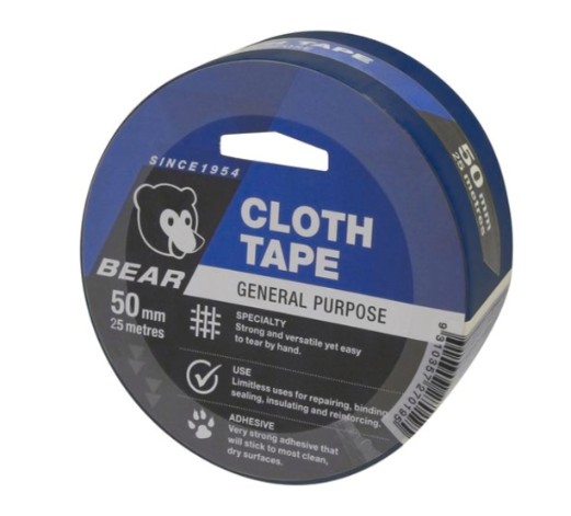 Bear Cloth Tape 50mm X 25m Blue 66623336621 tape Bear