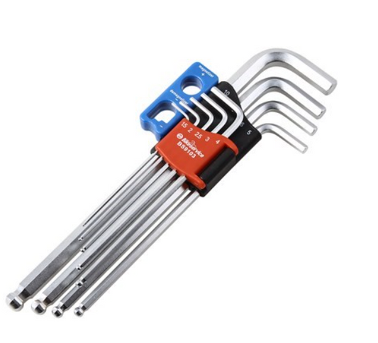 BikeService Hex Key Set 9pc – Extra Long BS9103 Hex Key BikeService