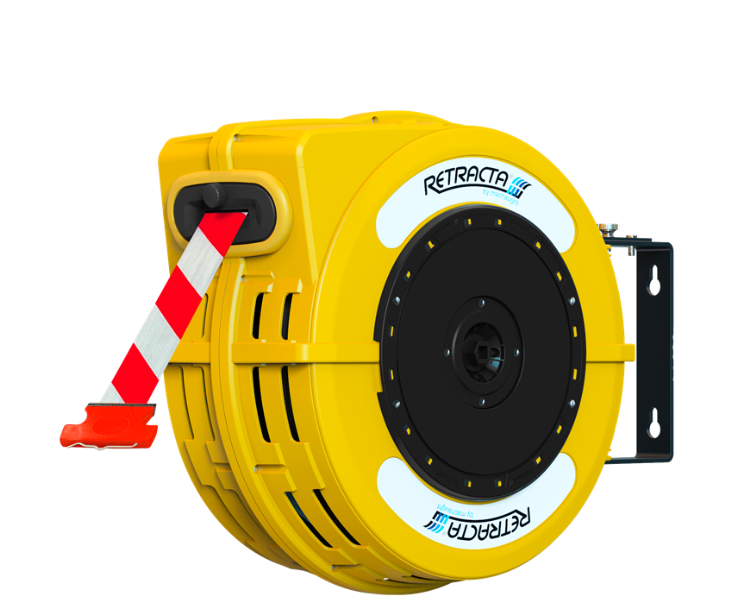 Retracta Barrier Reel Yellow Red/White Danger X 25M Tape C1BRW5025Y Pick Up In Store Safety Barrier Macnaught