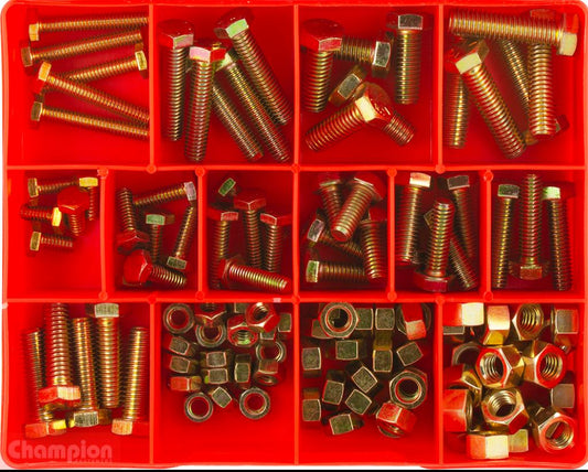 Champion UNC Set Screws & Nut Assortment CA125 Screws and Nuts Champion