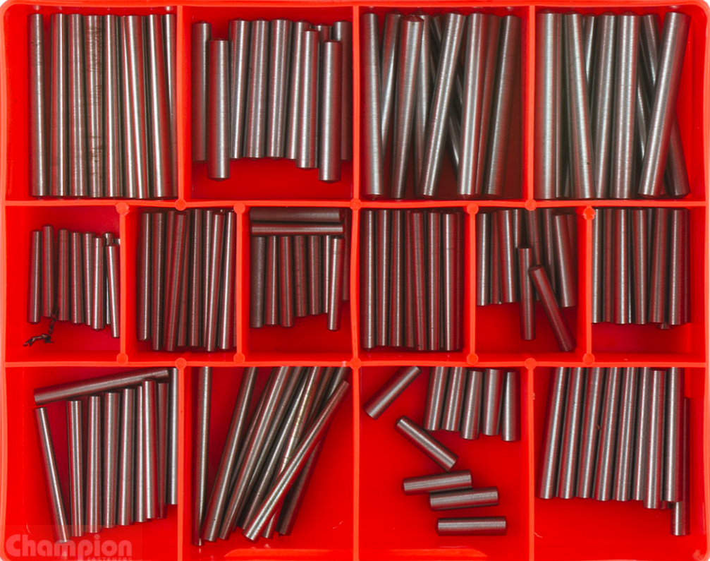 Champion Small Taper Pins Assortment 14 Sizes: No. 0 x 1″ to No. 5 x 2″ 14 Sizes CA1690 Taper Pins Champion