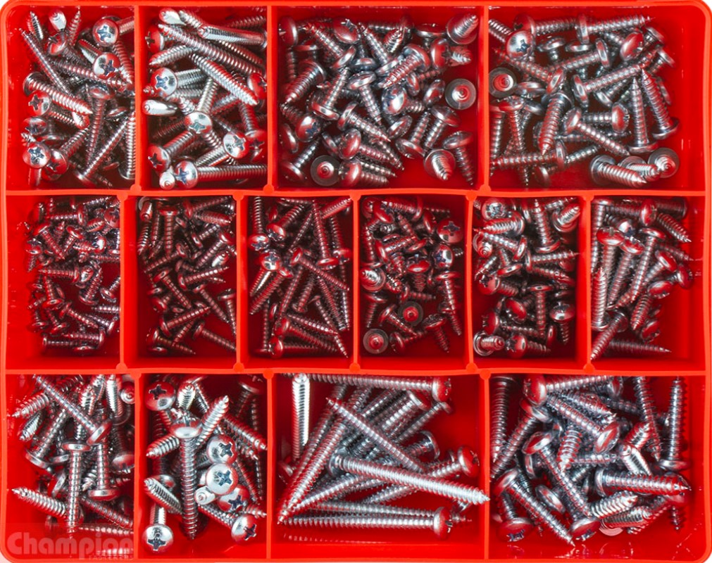 Phillips Pan Head Self-Tapping Screws Assortment CA1710 Screws and Nuts Champion