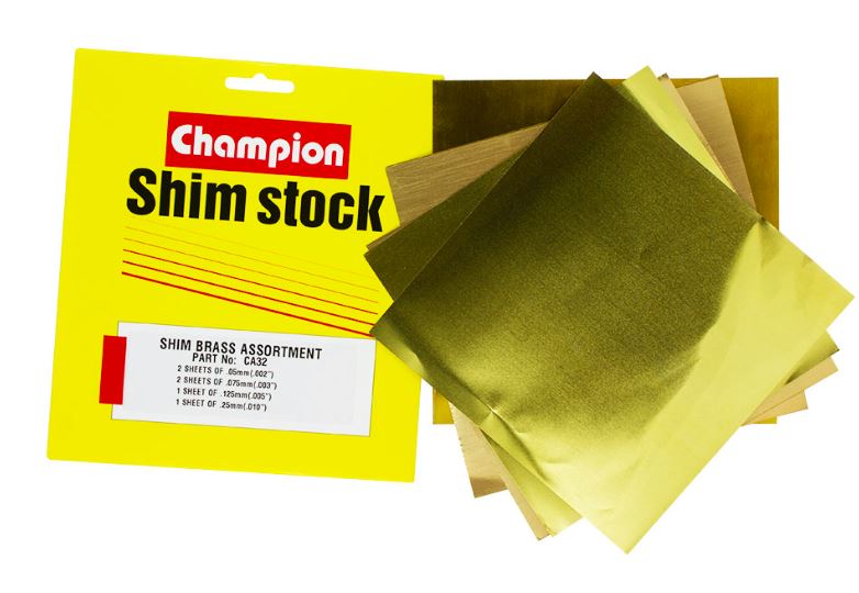 Champion Brass Shim Sheet Assortment CA32 Shim Sheets Champion