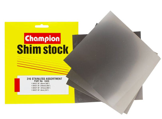 Champion Stainless Steel Shim Sheets Assortment CA36 Shim Sheets Champion