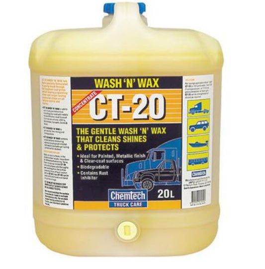 Chemtech CT20 Wash n Wax 20L CT20-20L Pick Up In Store Wash N Wax Chemtech