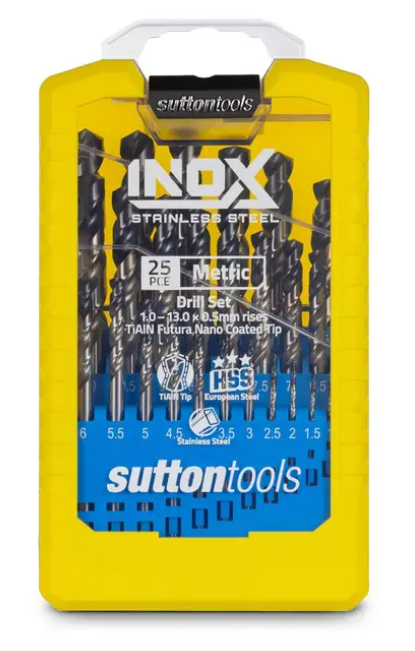 Sutton Drill D109 Sm3 Set 25Pce Jbr Hd Cobalt S/Pt 1.0-13.0X0.5Mm D180SM3 drill set Sutton Tools