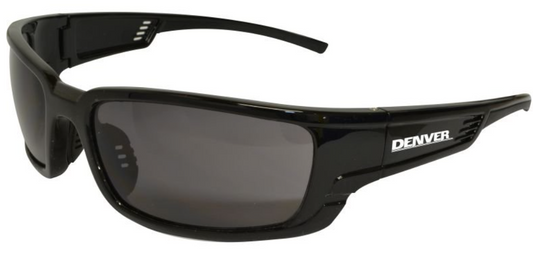 Denver Premium Safety Glasses, Black Frame Smoke Lens EDE307 Safety Glasses Maxisafe