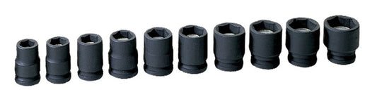 Black Snake Magnetic Impact Socket Set Metric (10 Pce) 3/8" Sq Drv ET1862 Socket Set Black Snake