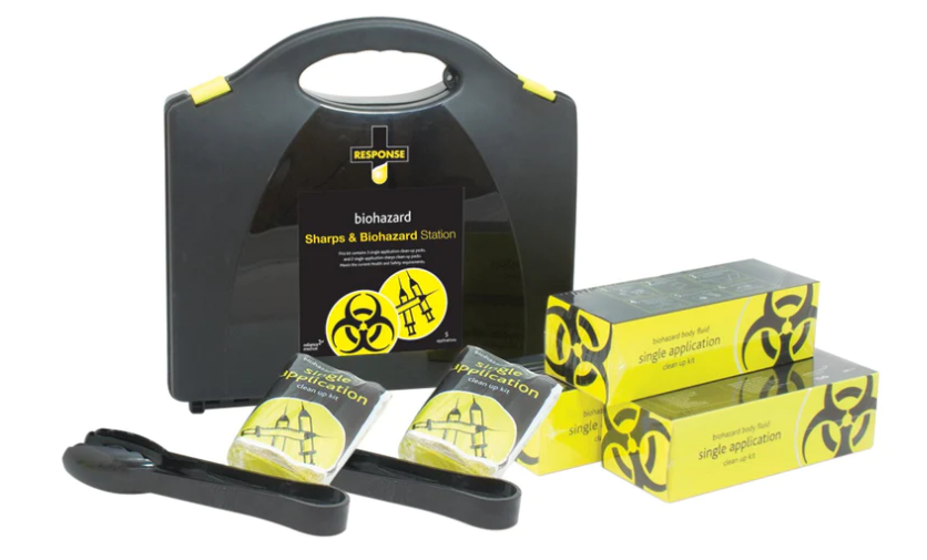 FastAid Sharps & Biohazard Station, Plastic Portable Firstaid FADS20 First Aid FastAid