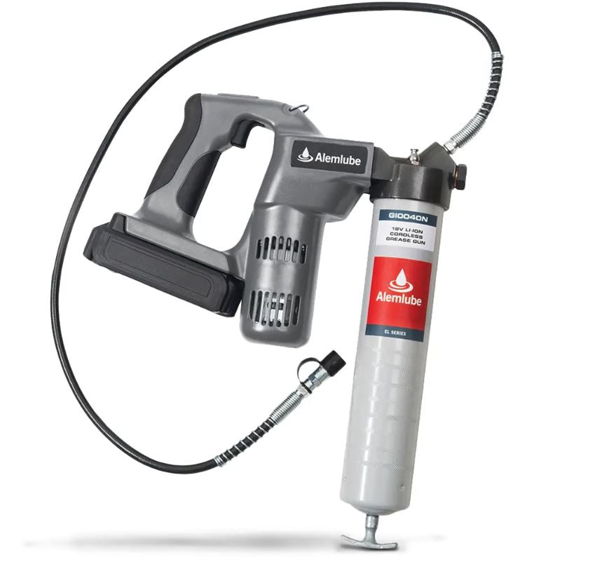 Alemlube EL Series 18V Lithium-ion Cordless Grease Gun G10040N Pre-Order Now Grease Pumps and Guns Alemlube