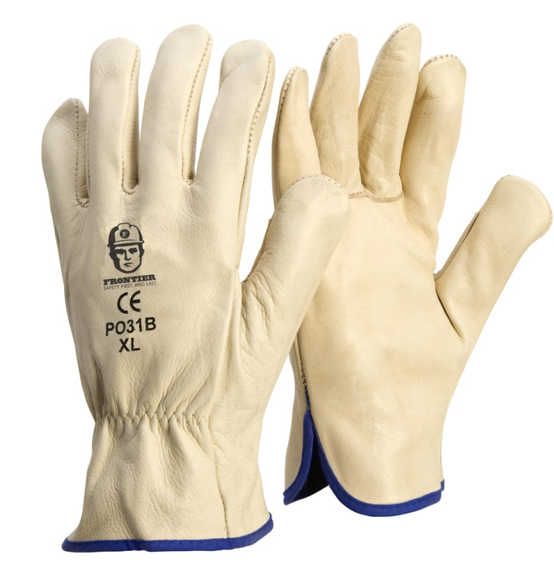 Frontier Premium Cowhide Rigger Glove Beige Sizes S to 2XL FRRIGPREMBE Gloves Frontier