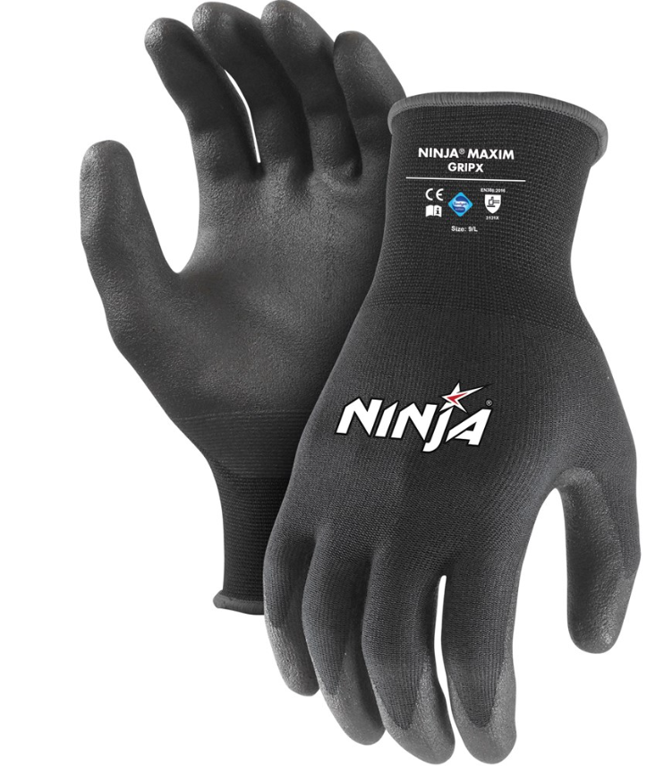 Ninja HPT GripX Gloves Black Sizes S to 2XL NIGRPXHPTBK Gloves Ninja