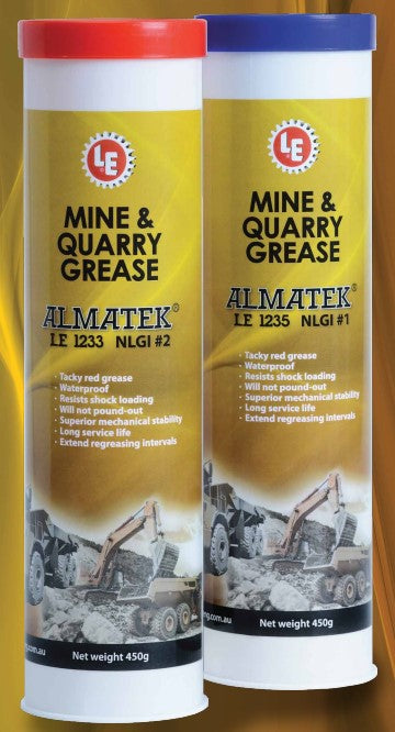 Almatek Mine & Quarry Grease Winter or Summer 450gm Tube LE 1233B LE 1235B grease Almatek