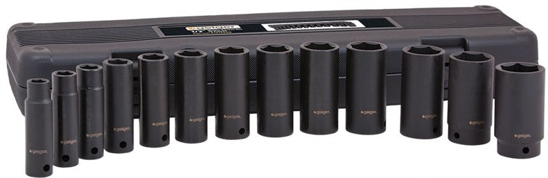 Geiger 1/2" Drive Metric Socket Set (13pc) GX1312SSM Socket Set Geiger