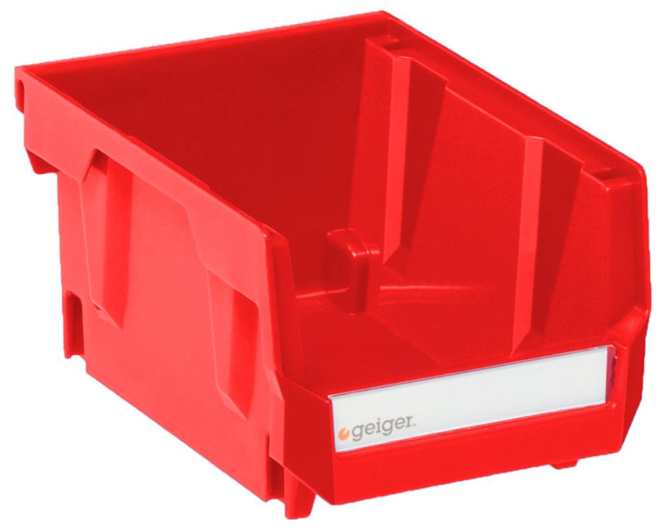 Geiger Small Short HB Series Bin Red HB210R Storage Bin Geiger