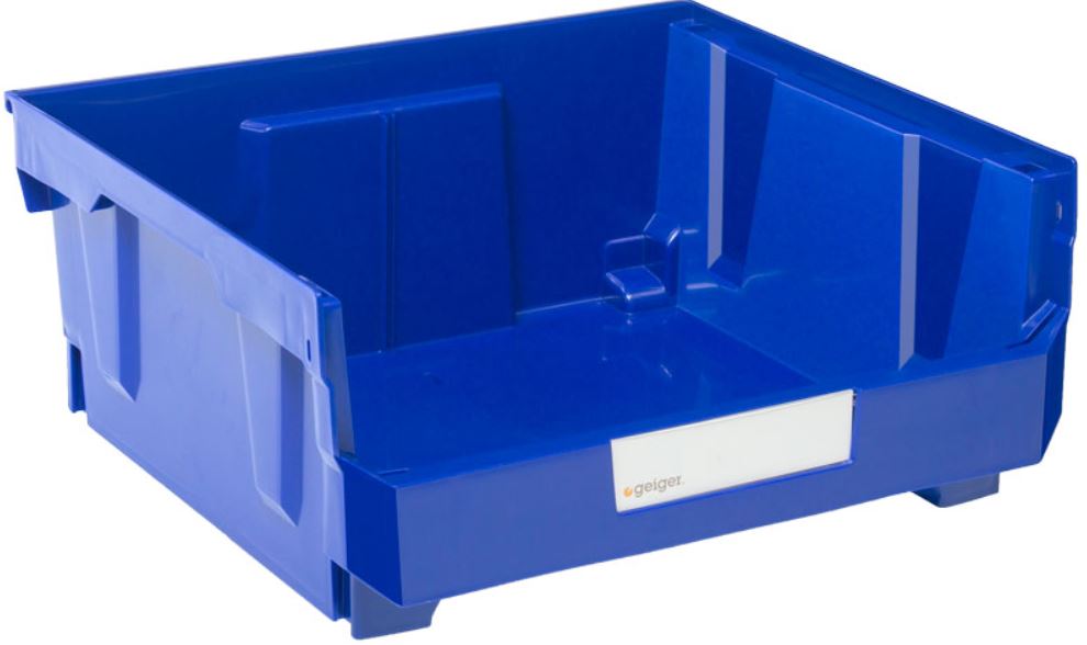 Geiger Large HB Series Duplex Bin Blue HB250B Pick Up In Store Storage Bin Geiger