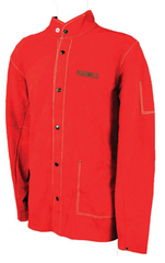 PureWeld Premium Red Leather Welders Jacket Sizes M to 3XL WJFL