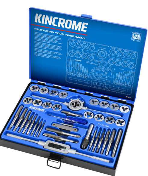 Kincrome Tap & Die Set 39 Piece Imperial K12022 Tap & Die Set Kincrome