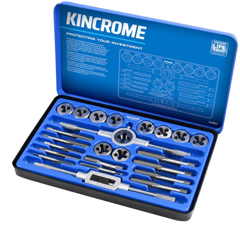 Kincrome Tap & Die Set 24 Piece Metric K12024 wrench tap Kincrome