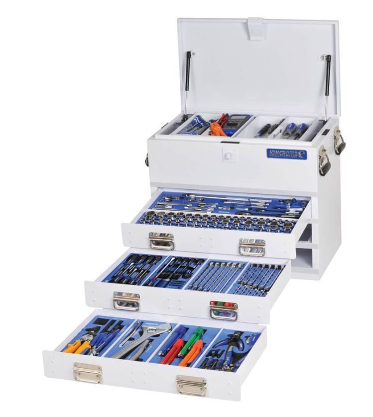 Kincrome White Truck Box Tool Kit 219 Piece 1/4, 3/8 & 1/2" Drive K1258W Pick Up In Store Toolbox Kincrome