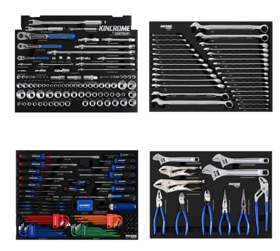 Kincrome CONTOUR Workshop Tool Kit 278 Piece 11 Drawer 29" Blue K1950 Tool Box Kincrome