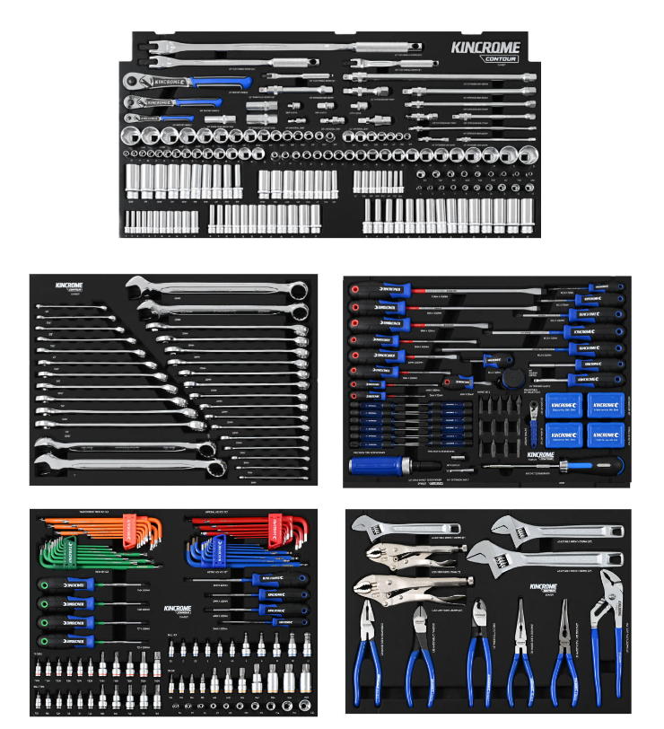 Kincrome CONTOUR Workshop Tool Kit 545 Piece 17 Drawer 42" Blue K1958 Kincrome Kincrome