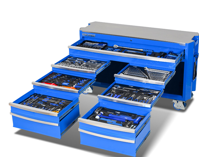 Kincrome CONTOUR Trolley Tool Kit 454 Piece 12 Drawer 60" Blue K1968 Pick Up In Store Tool Box Kincrome