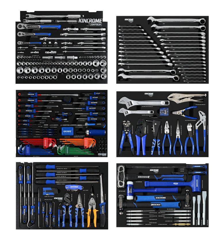 Kincrome CONTOUR Trolley Tool Kit 454 Piece 12 Drawer 60" Blue K1968 Pick Up In Store Tool Box Kincrome